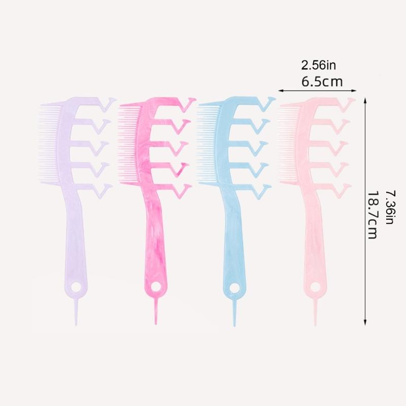 Hair Slit Comb Z Shape Wide Tooth Comb Hair Detangler Comb Teasing Comb Parting Comb Hair Fuzzy Comb Hair Styling Comb
