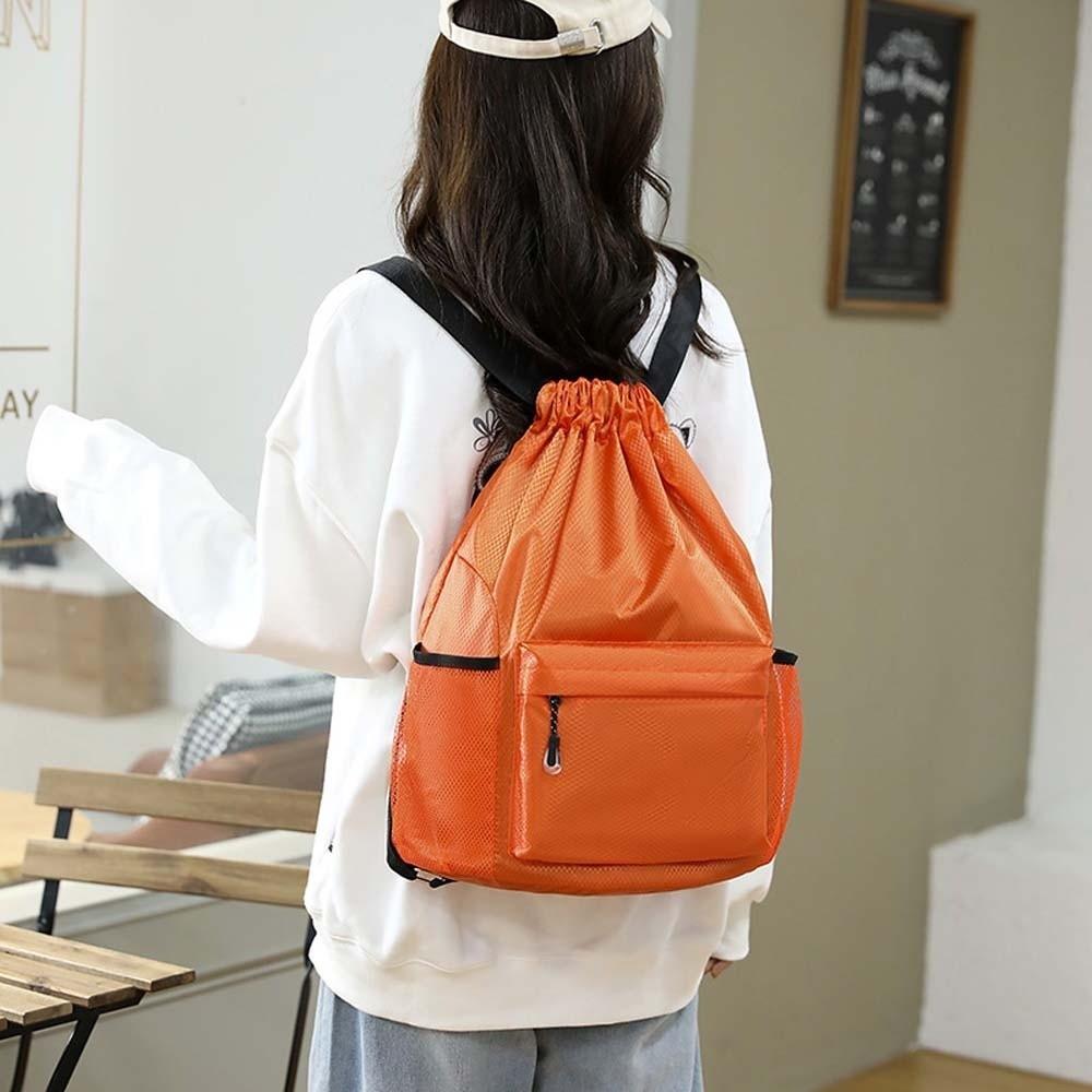 Large Capacity Oxford Cloth Backpack Portable Drawstring School Bag Gym Drawstring Bag Students