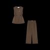 Mohan Yimei Women's Old Money Style Vest & Wide-Leg Pants Set