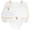 Snack Compartment Platter with Snacks Plate With Tray Tray Ideal for Parties Desktop Serving Dish Home Use