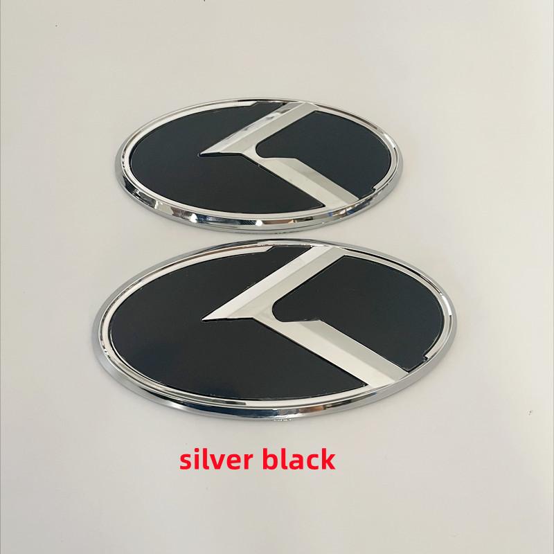 3D ABS K Logo Front Grill Emblem Rear Trunk Badge Car Sticker Decal For Kia K5 2011-2013 Optima Forte 2009-2014