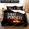 KinnPorsche Bedding Set Single Twin Full Queen King Size Bed Set Aldult Boy Bedroom Duvetcover Sets 3D Print Anime bed sheet set