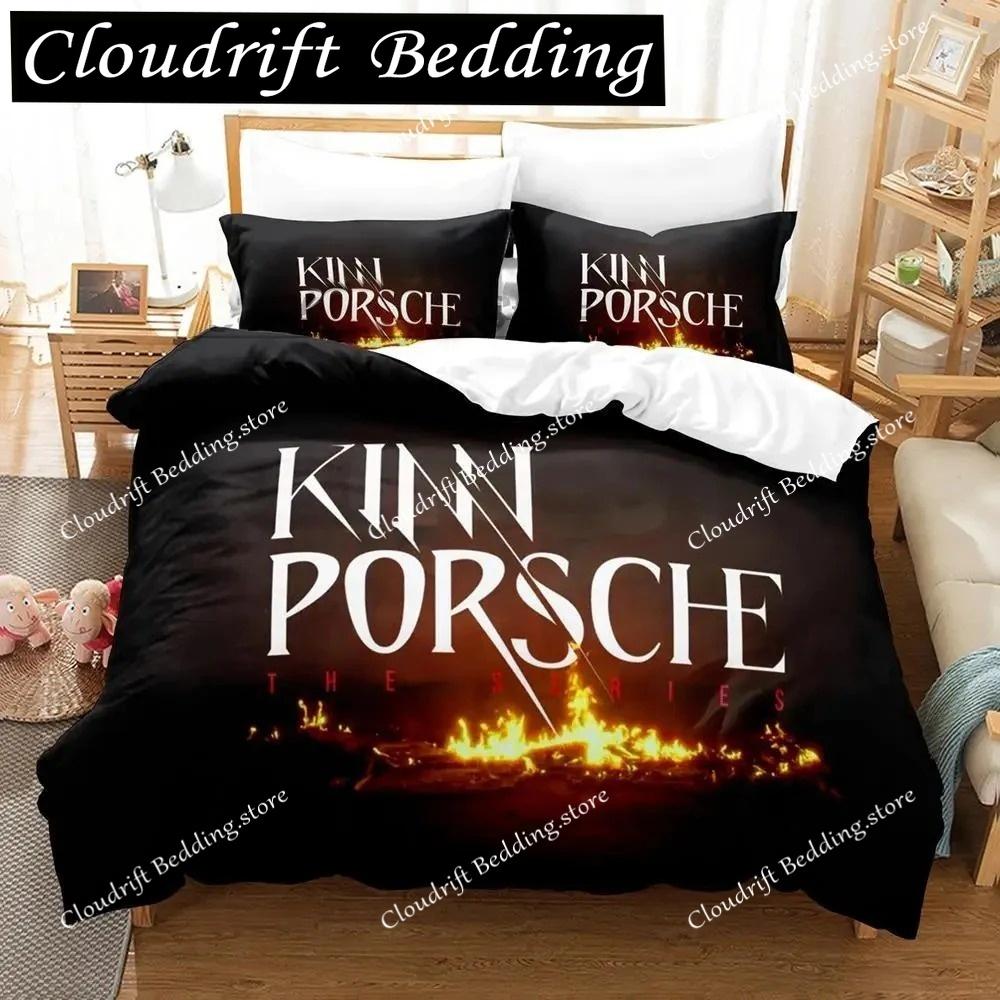 KinnPorsche Bedding Set Single Twin Full Queen King Size Bed Set Aldult Boy Bedroom Duvetcover Sets 3D Print Anime bed sheet set