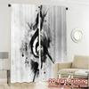 2pcs, 2D FLAT PRINTING Curtains (Without Rod) HarmonyInk Popular Print Curtains Polyester Curtains Thermal Insulation, and Room