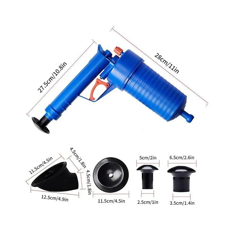 Pump Action Power Pressure Cleaner Floor Drain Toilet Plug Sink Plunger Dredge Tool Household Products Toilet Plunger
