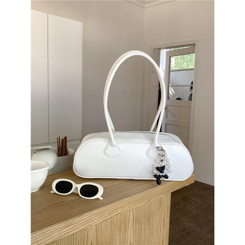 Modische Baguette-Umhängetasche - Strukturierte PU-Achseltasche Retro-Minimalistisches Design für Damen Einzigartiges Alltagsaccessoire