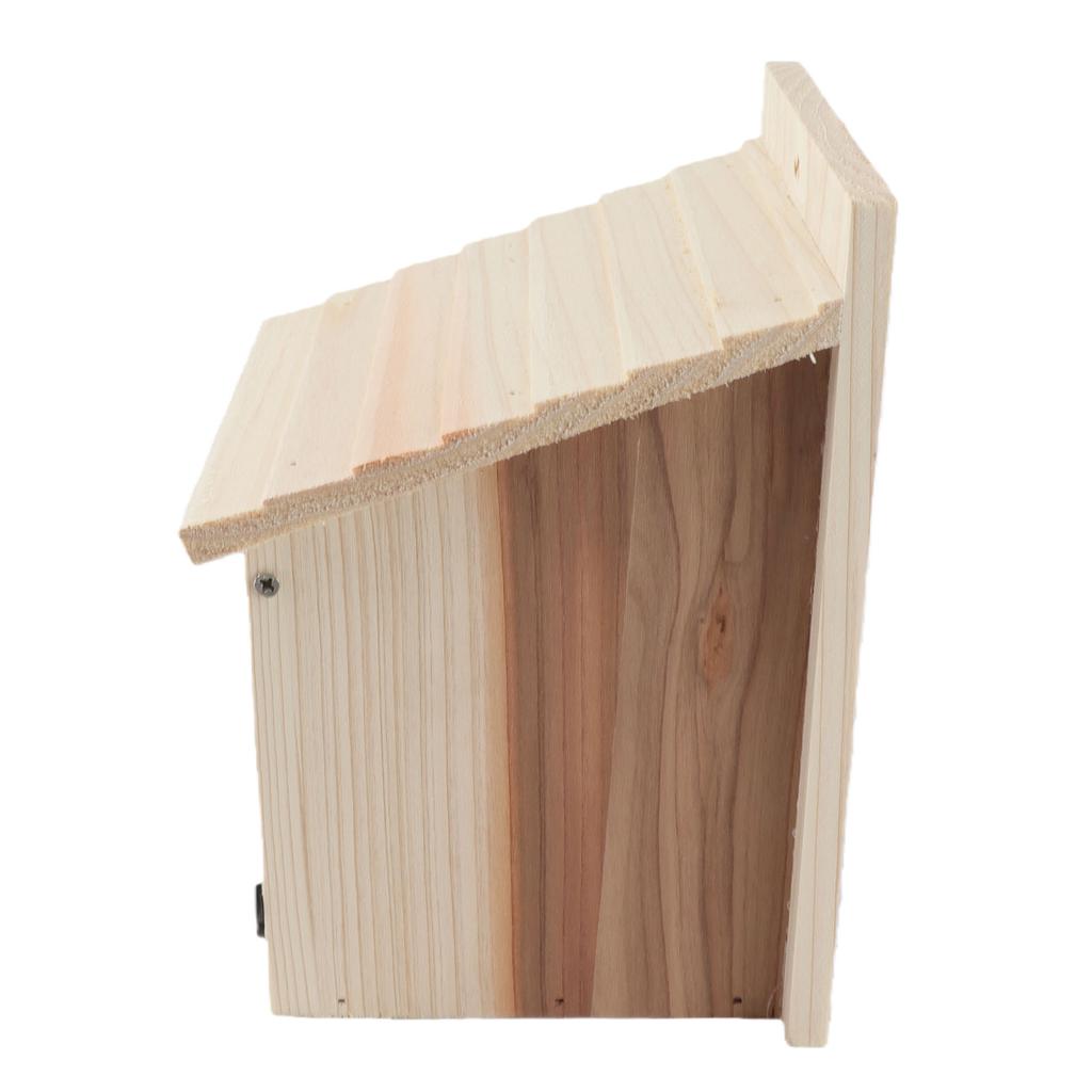 Outdoor Wooden Birdhouse Natural and Safe DIY Birdhouse Breeding Box with Standing Rod