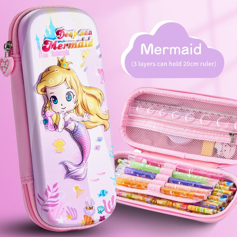 2025 New Hot Selling Elf Pencil Case Cartoon Student Pencil Case 3d Three-dimensional Zipper Stationery Box Pencil Case