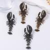 Exaggerated Personality Dark Ocean Leisure Vacation Wind Full Diamond Alloy Exaggerated Lobster Female Earrings Earrings