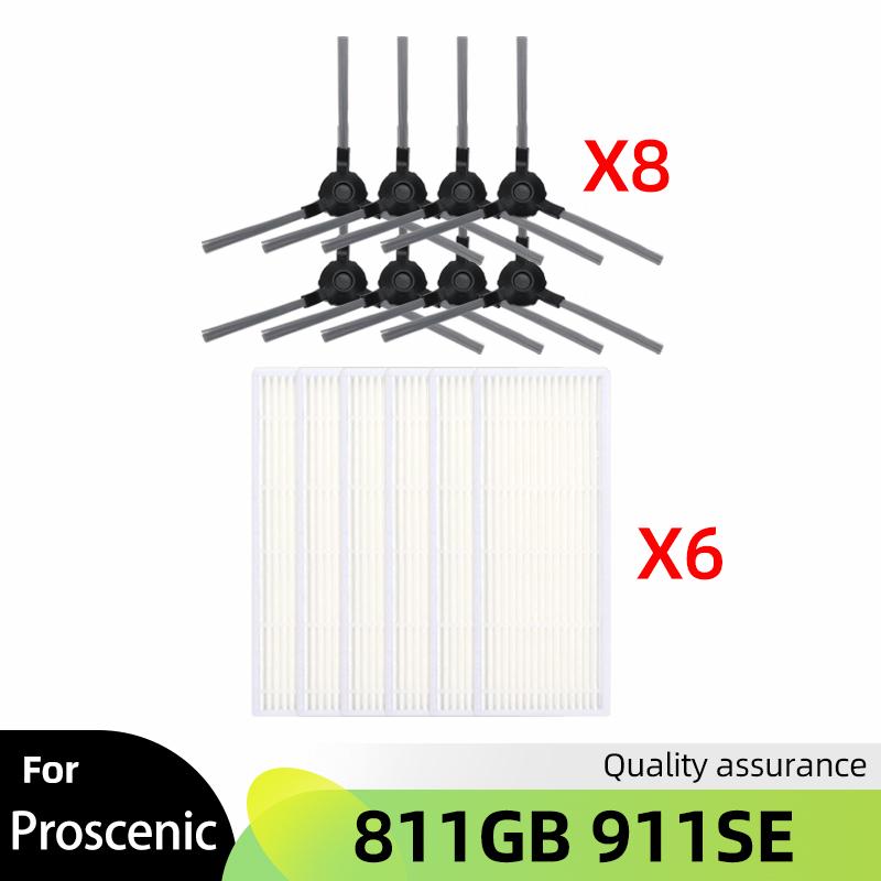 For Proscenic 811GB 911SE/ Symbo xBot 5 PRO/ Lauben Robot Vacuum 26BB Pet Spare Parts Main Side Brush Hepa Filter Mop Accessory