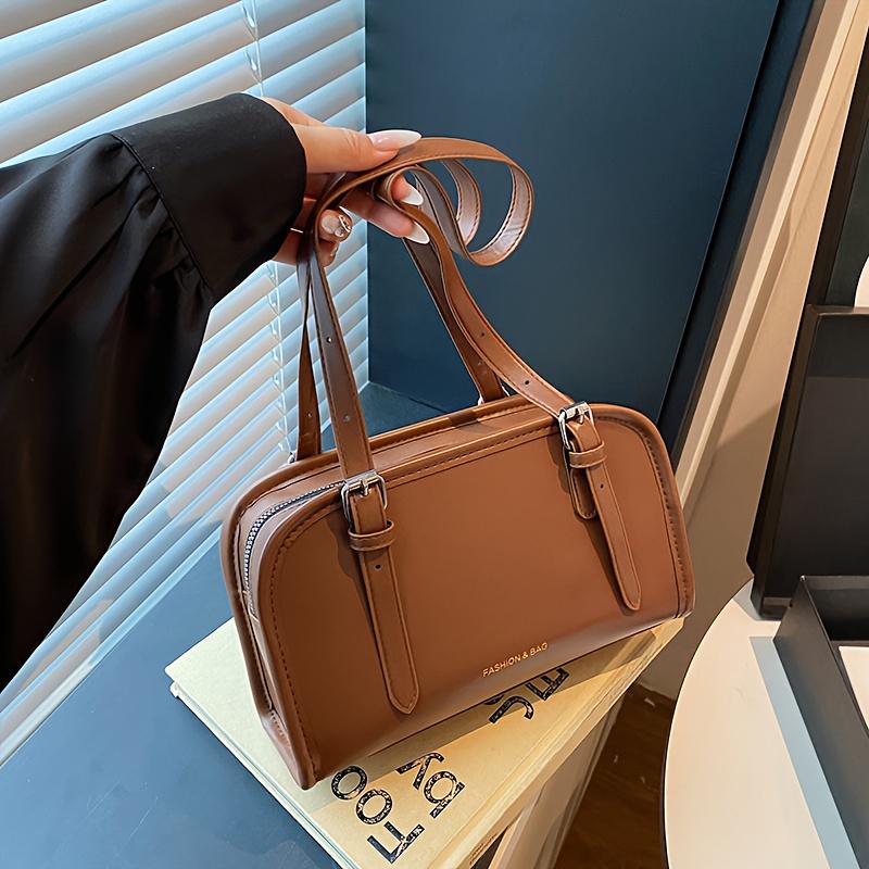 

Women S Shoulder Bag - Stylish Black Small Square Bag with Adjustable Strap, Closure, Perfect for Daily Commute, Shopping, and Travel