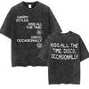 Koszulka z trasy koncertowej HarryStyle Together Vintage Sprana Dwustronny Nadruk T-shirty Mężczyźni Kobiety Harajuku Luźna Koszulka z Krótkim Rękawem