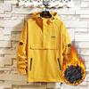 2023 Spring Hooded Casual Men's Jacket Street Style Windbreaker Bomber Jacket Men's Jacket 3 Warmth To Choose from