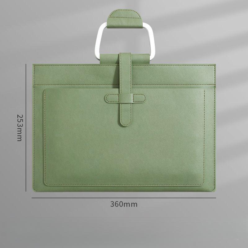

Папка для документов формата А4, кожаная сумка для документов, многофункциональная сумка-тоут, сумка для хранения чеков, высококачественная водонепроницаемая, большой емкости трава зеленый