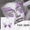 Eco-Friendly Fashion 3D Mermaid Face Gem Crystal Rhinestone Temporary Tattoo Stickers Shiny Glitter for Festival Prom Party