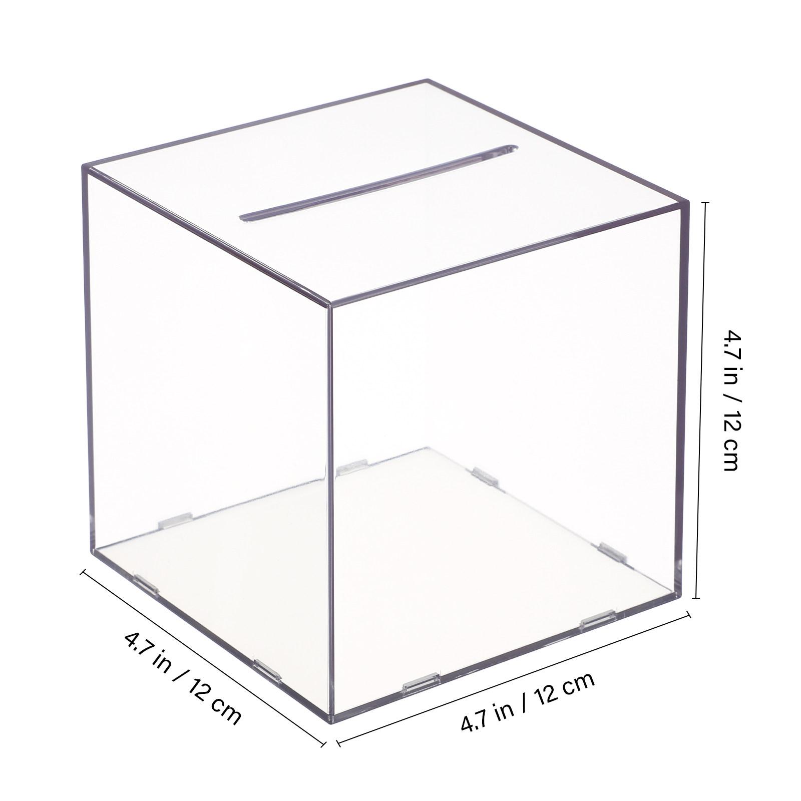 

Clear Acrylic Coin Bank Transparent Saving Pot for Desktop Home Decor Tabletop Money Container Compact Size