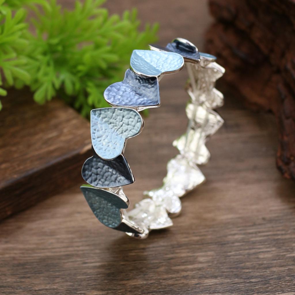 Neues Emaille-Liebe-Elastikarmband, Valentinstag herzförmiges High-End-Damenarmband Geschenk