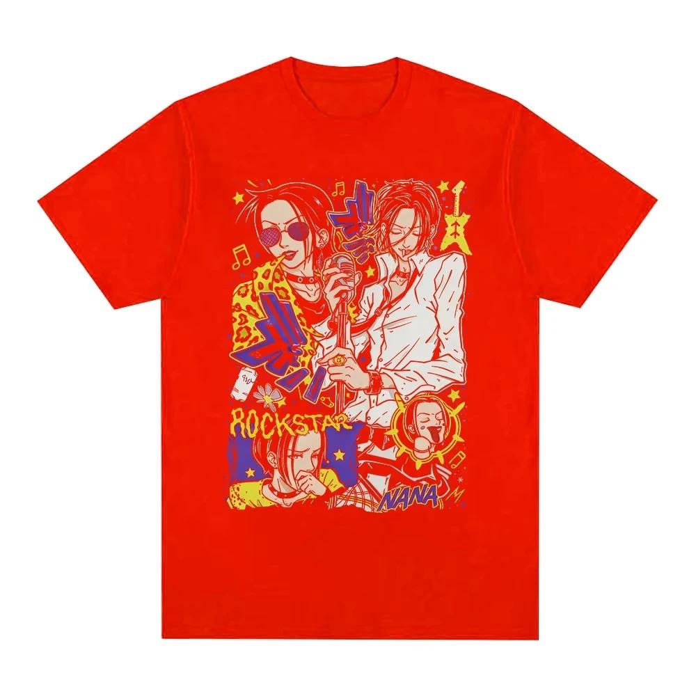 Men Women Vintage  Harajuku Short Sleeve Tshirts Nana Osaki Japanese Manga Black Stones Tshirt Cotton Casual Loose T Shirts