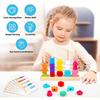 Montessori Toys For 2 3 4 Year Old Kid Boy Girl Toddler Montessori Wooden Beads Sequencing Toy Set Lacing Beads Stacking Block Matching Shape Stacker