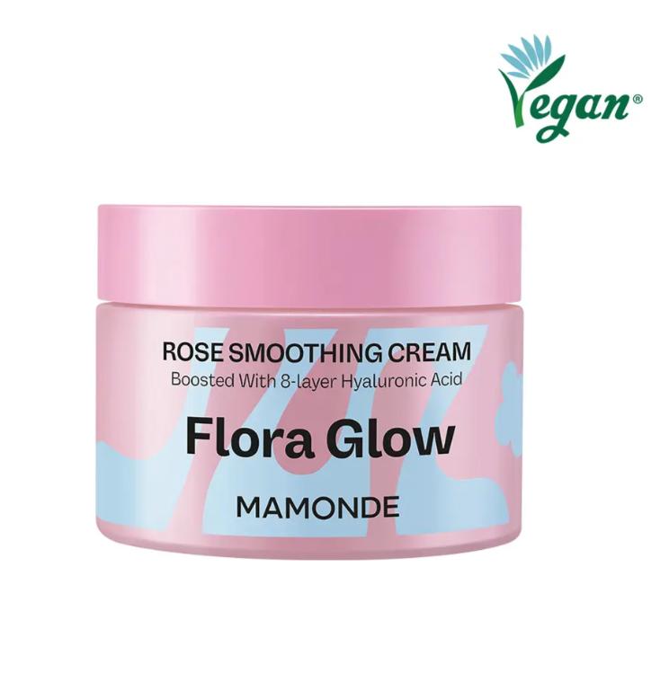 MAMONDE Flora Glow Rose Smoothing Cream 50ml Radiance & Skin Texture Moisturizer 1 ea
