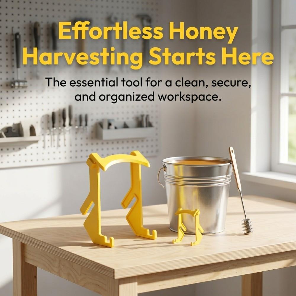 3Pcs Yellow Honey Bucket Rack Portable Uncapping Tank Holder Beehive Frame Holder Beekeeping