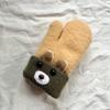 Children's Plus Velvet Thickened Bunny Gloves New Style Neck Finger Gloves Baby Kids Cute Windproof Gloves