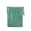 CONTACT'S Echtes Leder Vintage Geldbörse Herren Kurzes Münzfach RFID Kartenhalter Unisex Kleine Geldbörsen Hohe Qualität Designer Geschenk für Freund oder Familie