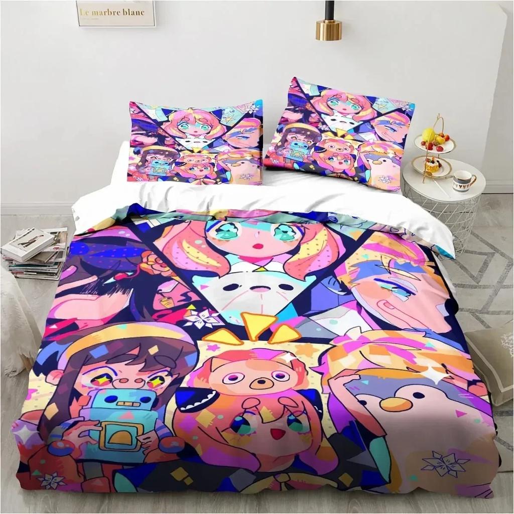 Comforter Spy×Family Anime Comforter Bedding Set Printed Bed Set With Bed Soft Queen King Size Bedclothes Home