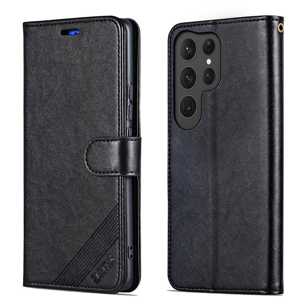 AZNS For Samsung Galaxy S26 Ultra Case Anti-Scratch PU Leather Stand Wallet Phone Cover