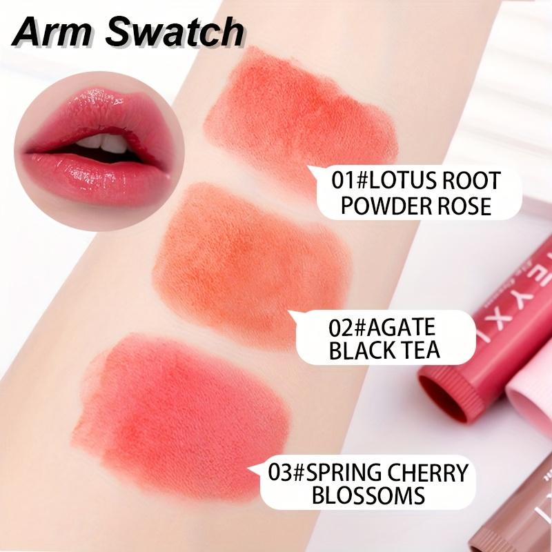 Baume à Lèvres Teinté Hydratant Teinte Baie avec Gloss à Lèvres & Baume à Lèvres Hydratants Longue Tenue Couleur Baie pour Soin des Lèvres Sèches