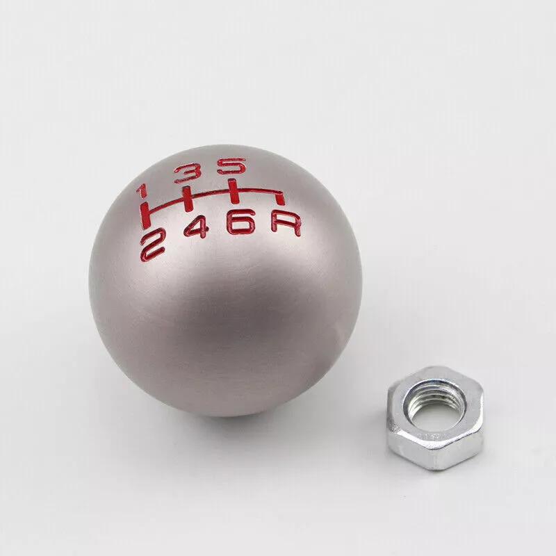 Ball Shape Shift Gear Knob For Honda Civic Silver Aluminum Manual Gear Stick Shift Knob Type 6 Speed+R