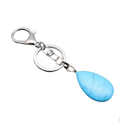 Gemstone Pendant Keychain with Lobster Clasp DIY Accessories