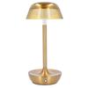 Golden Cordless Table Lamp Rechargeable Touch Control 3 Color Dimmable Battery Powered Desk Lamp for Restaurant Bedroom