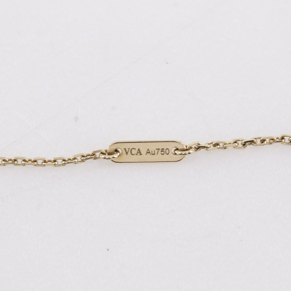 Van Cleef & Arpels Sweet Alhambra Necklace K18 yellow gold/White shell flour 2.8g Women Used