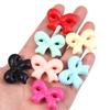 10pcs 23.5x31mm Acrylic Bow Beads Colorful Bowknot Loose Spacer Bead For Jewelry Making DIY Bracelet Phone Key Chain Accessories