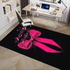 Pink Bow with Musical Notes Chair Mat Office Carpet, Oversized Rug for Home Decor, Sofa Mat, Desk Pad Gift, Suitable for Bedroom, Living Room