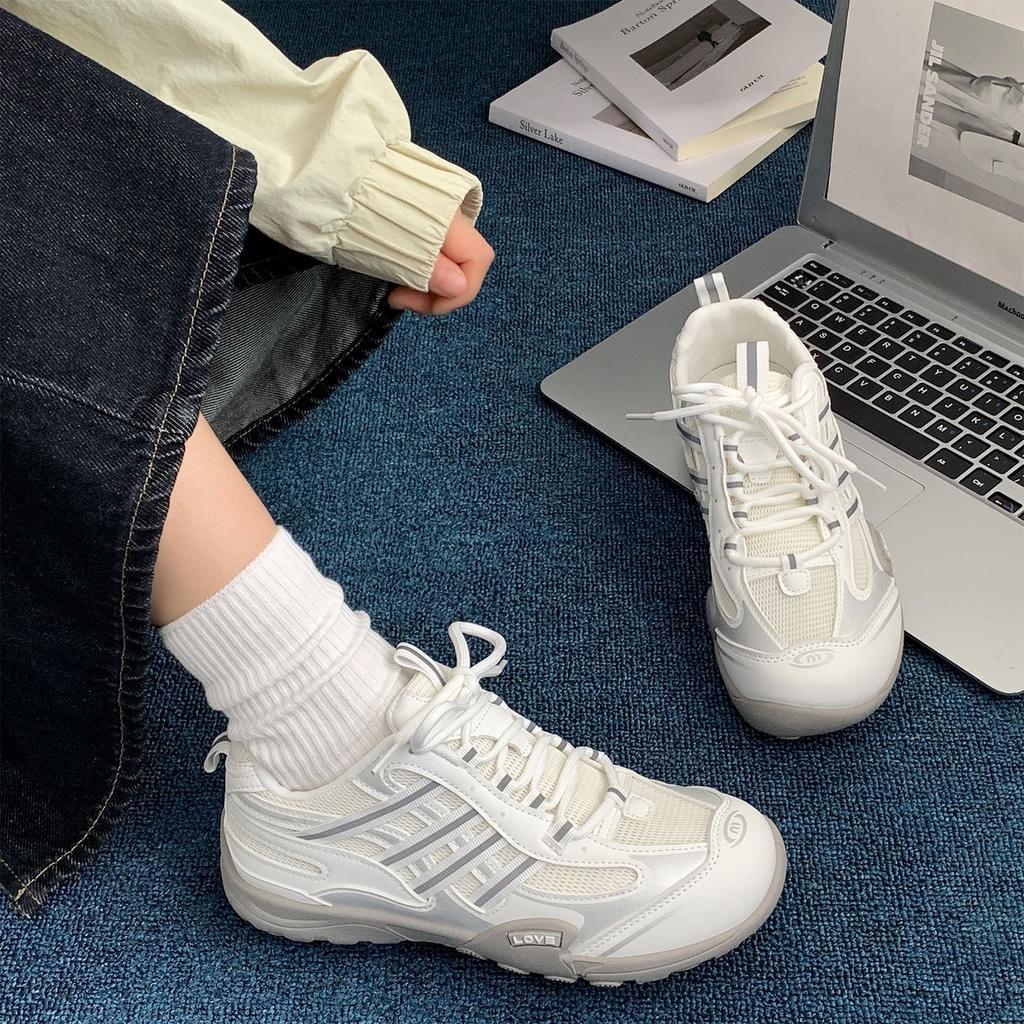 2025 autumn new casual flat sports Forrest Gump shoes German training shoes breathable mesh lace-up casual women's shoes batch