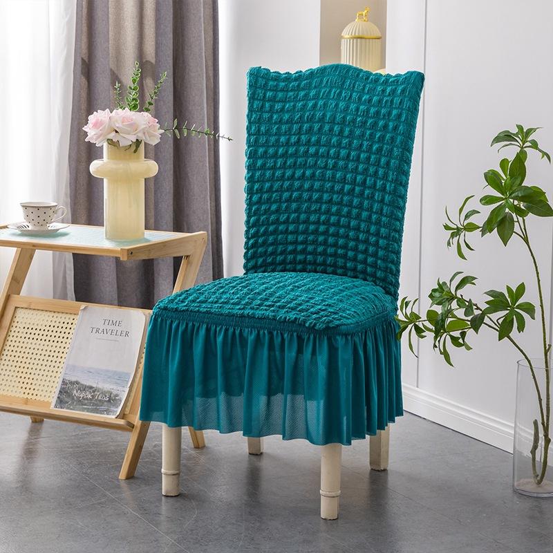 Thickened Seersucker Lace Chair Cover All In One Elastic All-purpose Hotel Banquet Table Chair Cover