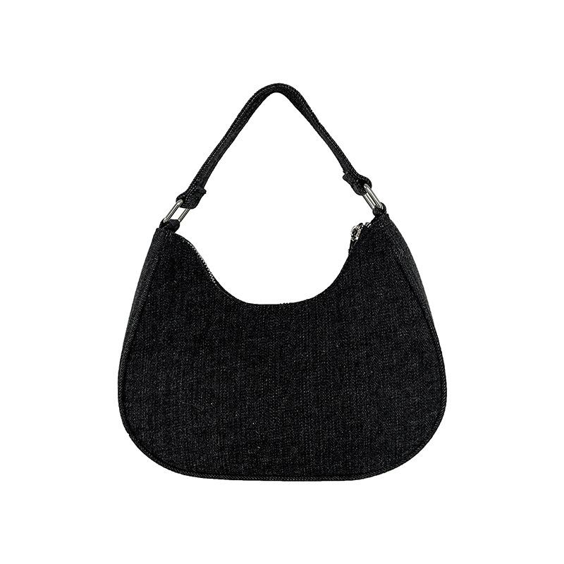 2024 New Korean Style Women's Handbag Ins Cross-border Retro All-matching Fashionable Washed Denim Bag Female