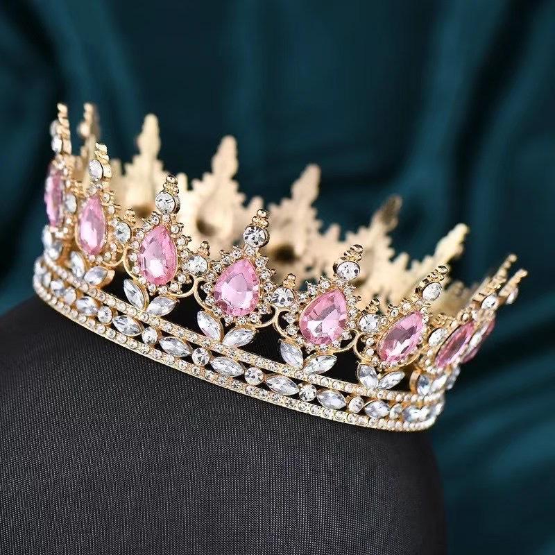 Baroque Alloy Teardrop Crown: Bridal Wedding & Photography Headpiece