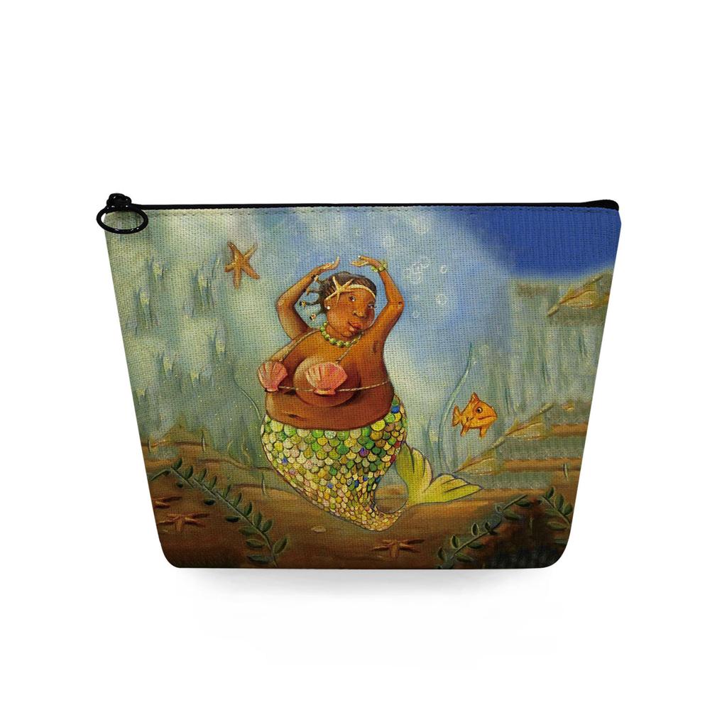 Women Mermaid Print Cosmetic Bag Toiletries Organize Travel Storage Case  6745