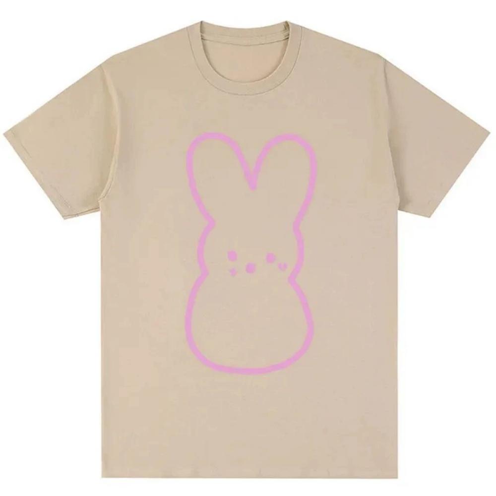 Lil Peep Emo Rabbit Girl Fun Meme Summer Mens Casual Loose Short sleeved Tshirt