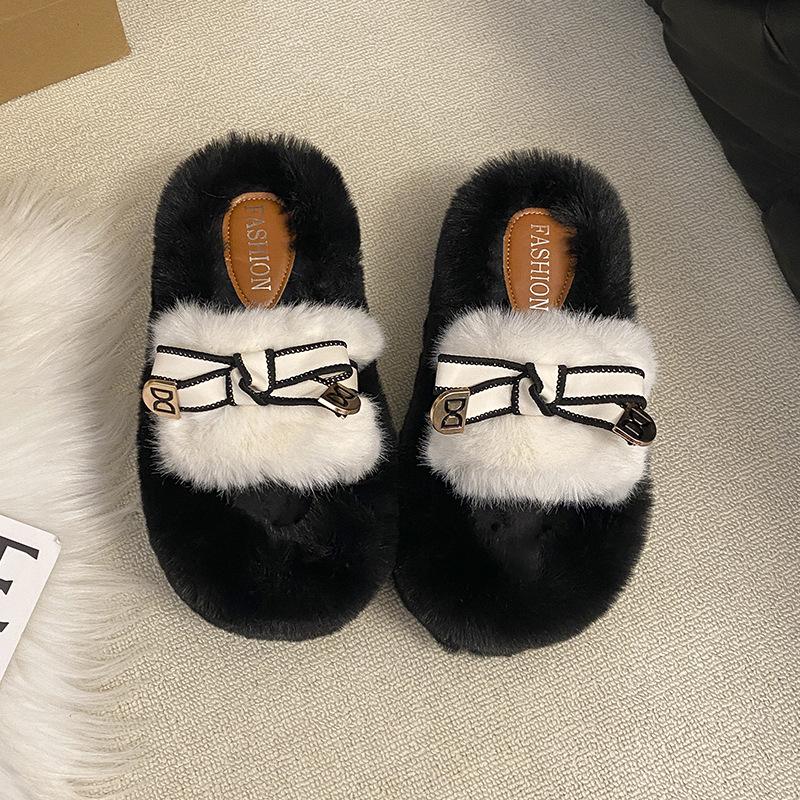 

Осенне-зимние хлопковые тапочки женские 2025 новые домашние корейская версия повседневные универсальные тапочки зимние теплые нескользящие для улицы 40
