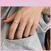 Elegant Design Geometric Copper Ring For Women Trendy Minimalist Adjustable Statement Fashion