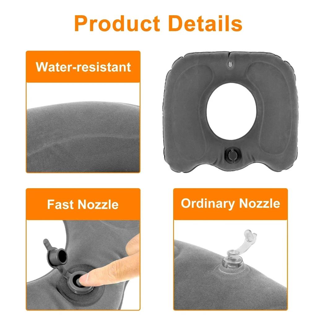 Inflatable Donut Seat Cushion for Hemorrhoid Seat Pad Adjustable Lightweight Inflatable Massage Pillow Chair Seat Cushion New