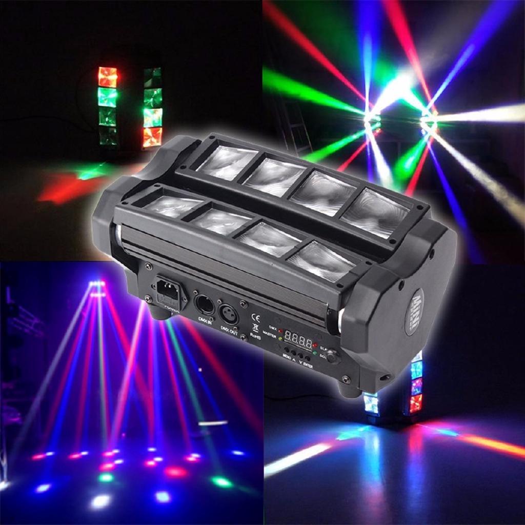 IP20 90W RGBW 4 IN 1 DMX512 LED Spider Beam Moving Head Stage Lighting DJ Party Disco US Plug - Intl