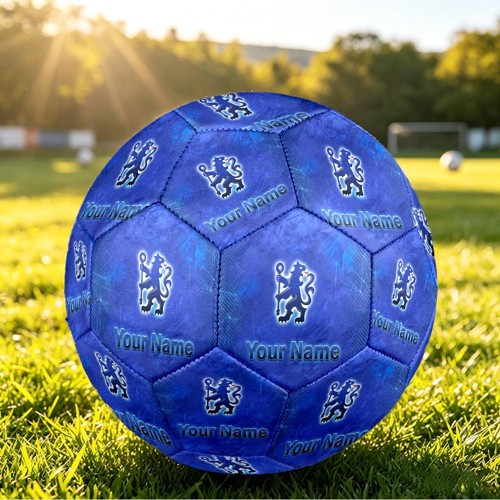 Personalized Size 5 Football Chelsea FC Pattern Outdoor Game Sports Ball Gift