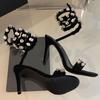 Fashion Luxury Crystal Footwear Pumps Women Thin Heels Shoes New In 2025 Female Peep Toe Fashion Rhinestones Ladies High Heels Shoes