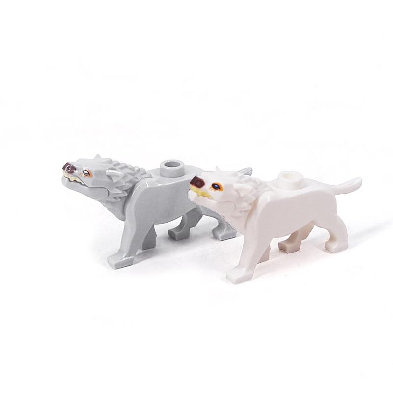 MOC Tier Szene Bausteine Katzen Hunde Schafe Schweine Hühner Adler Papageien Delfin Zoo Rahmen Zubehör DIY Spielzeug Steine T14