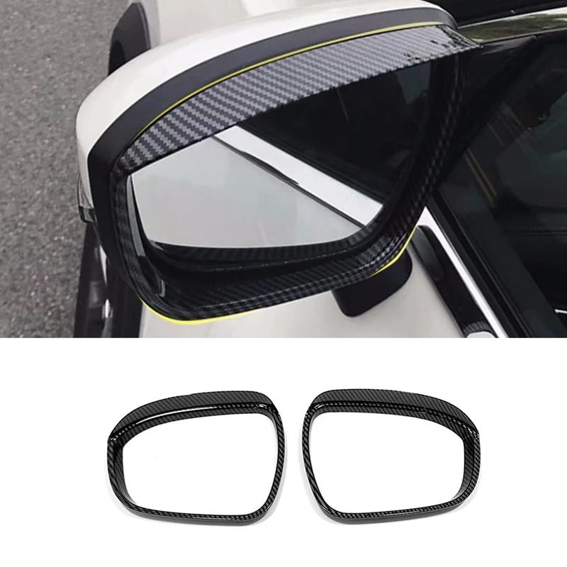 For Mitsubishi Outlander 4 PHEV 2024 Side Door Rearview Mirrors Cover Rain Shield Eyebrow Frame Trims Car Accessories